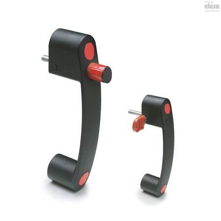 Elesa Handle with safety locking device, EBR.150-CH-8-16-C6 EBR-CH